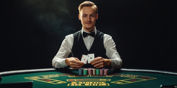 Tabel European Roulette menunjukkan berbagai jenis taruhan dan penempatan chip